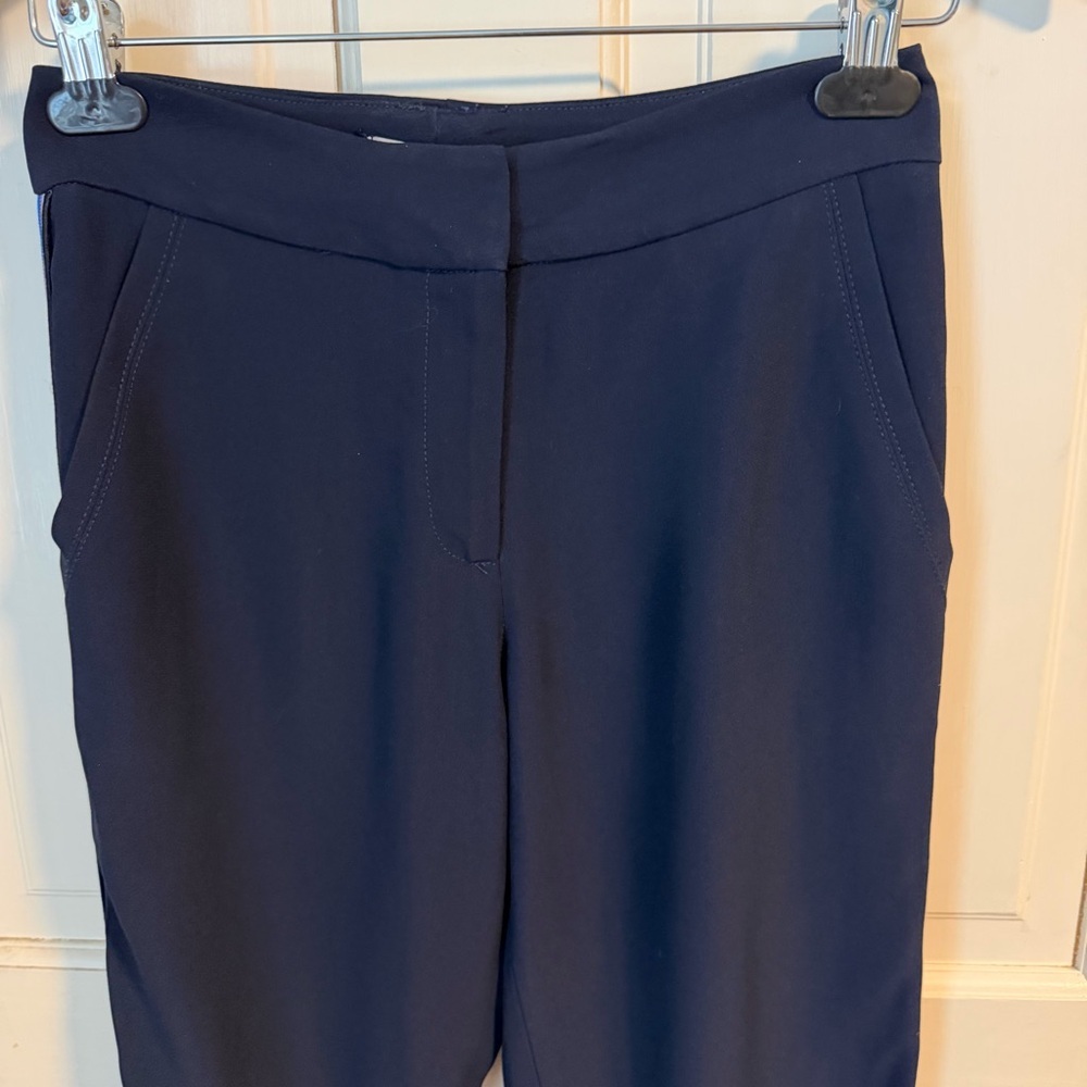La Ligne Le Tuxedo Pant with Rainbow Stripe 0 Navy Blue Flare Sporty Pride - Picture 8 of 11